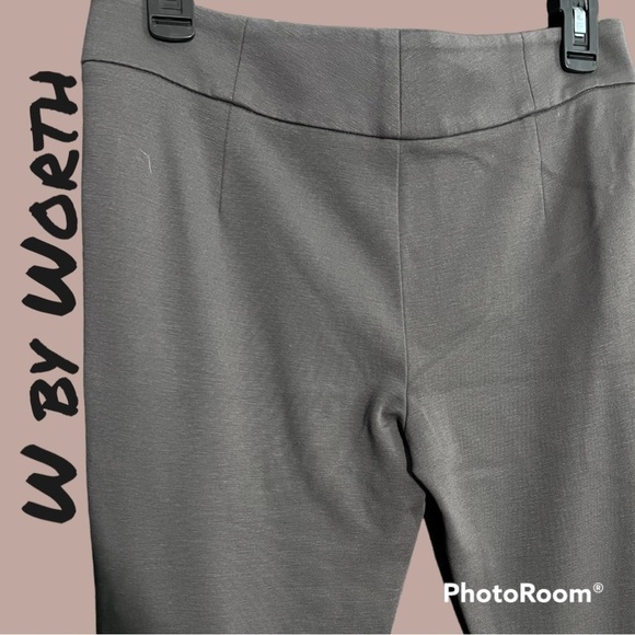 W By Worth - Dark Taupe Pointe Bootcut Trouser Size 2 - Picture 2 of 15